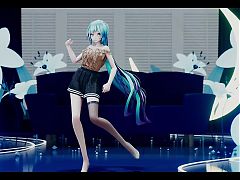 Adult Miku - Dancing In Sexy Skirt + Gradual Undressing (3D HENTAI)