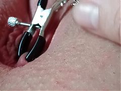First time with a clit clamp